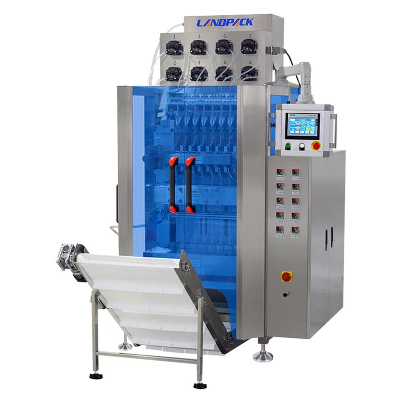 Gray Quick Pac Machine Automatic Multi Lane Packing Machine For Liquid Products